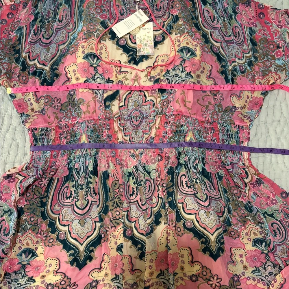 Johnny Was THIA BURNOUT DRESS, 2X - Picture 6 of 7